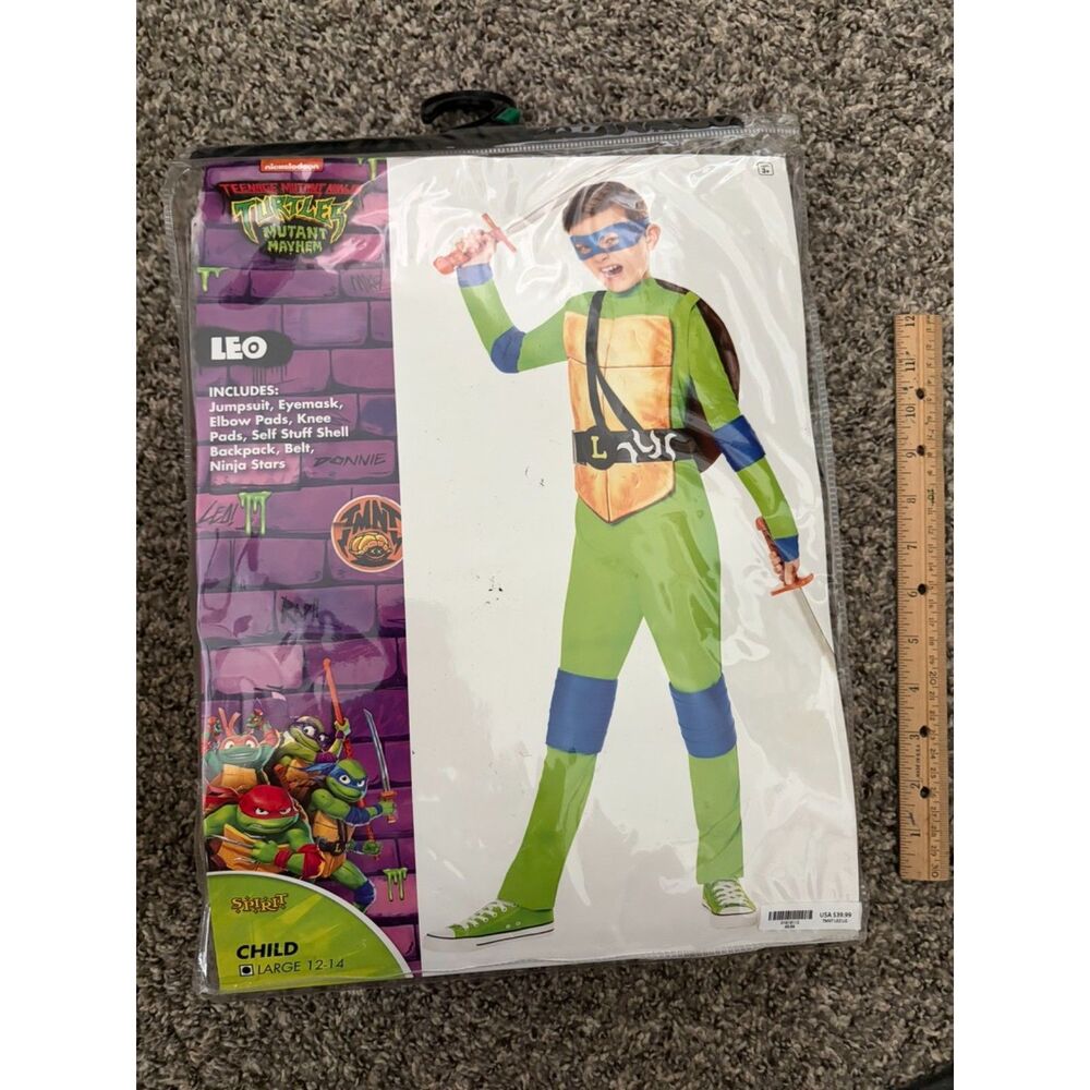 TMNT LEO child Large 12-14 Costume New
